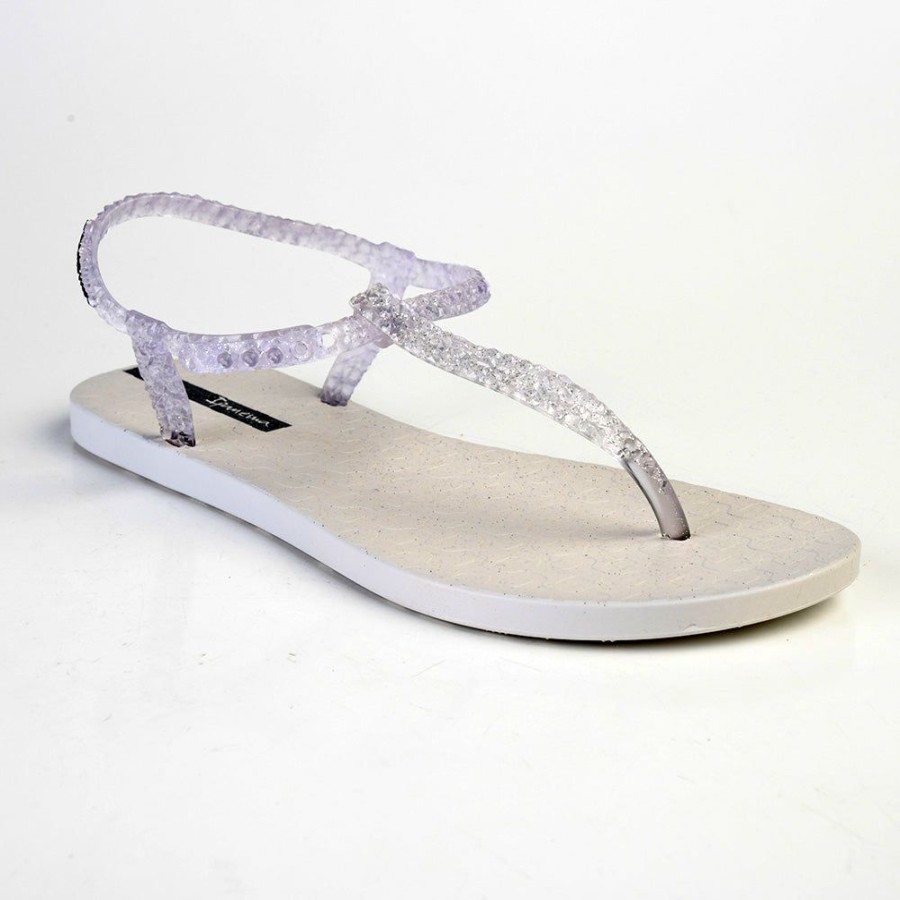 * Ipanema Lux Flat Sandal Grey/Silver Closeout Sale Sandals