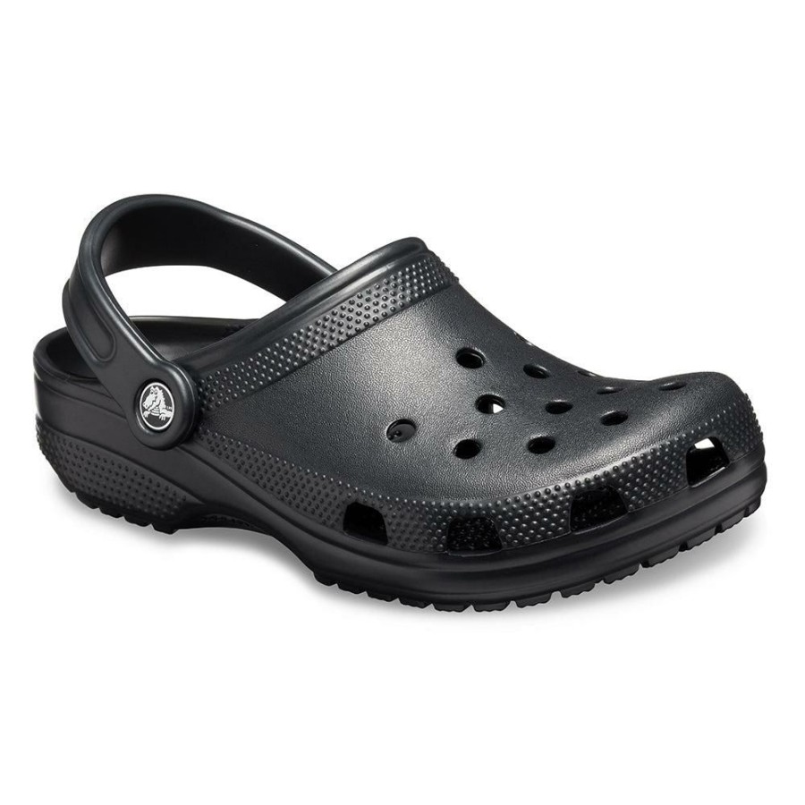 * Crocs Classic Clog With Slingback Black Discount Slippers & Flats