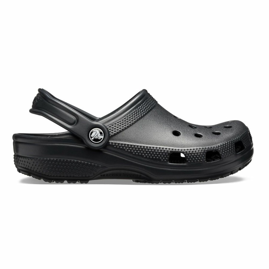 * Crocs Classic Clog With Slingback Black Discount Slippers & Flats