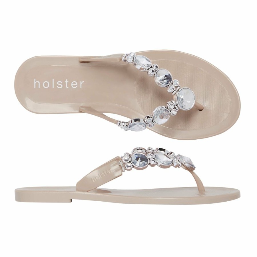 * Holster Embellish Thong Champagne Closeout Sale Slippers & Flats