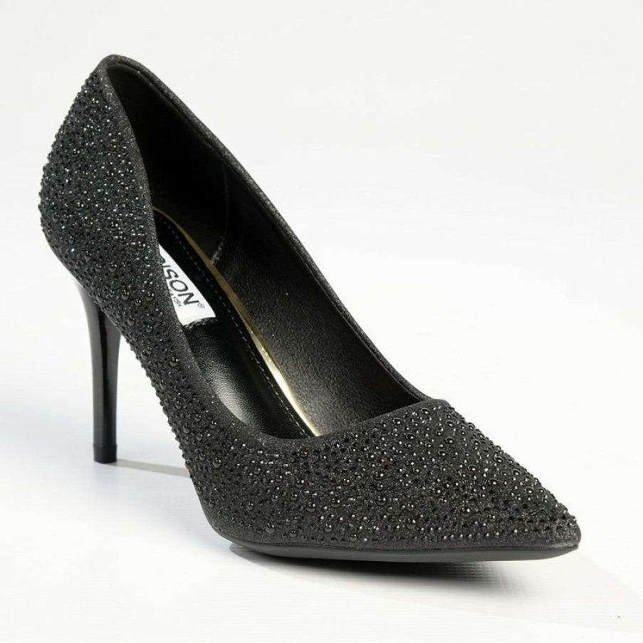 * Madison Kylie Court Heels Black Top Selling Madison Heart Of New York Heels