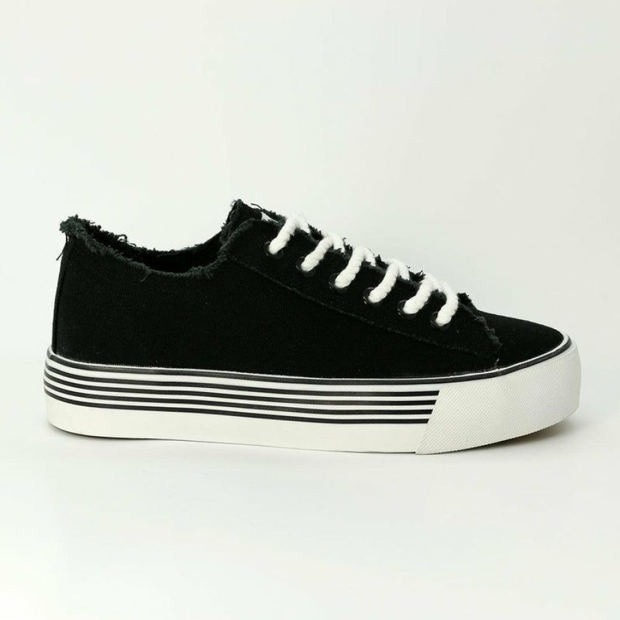 * Tomy Stripy Classic Sneaker Black Closeout Sale Sneakers