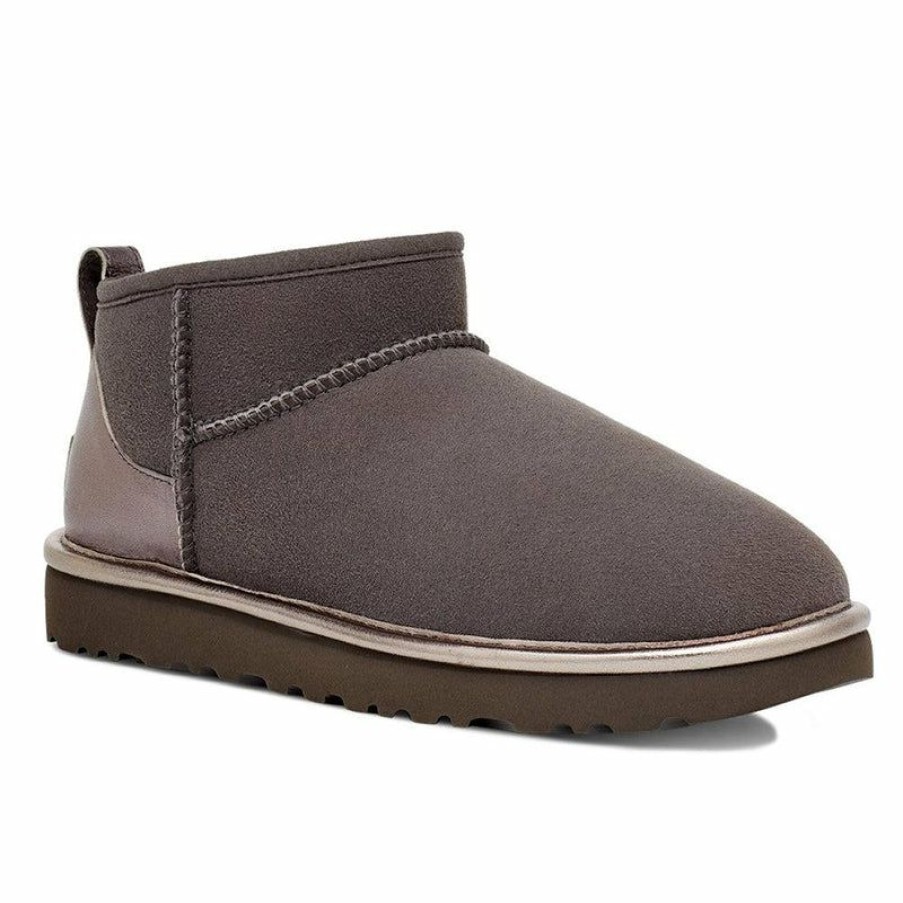 * Ugg Classic Ultra Mini Boot Charcoal Discount Boots