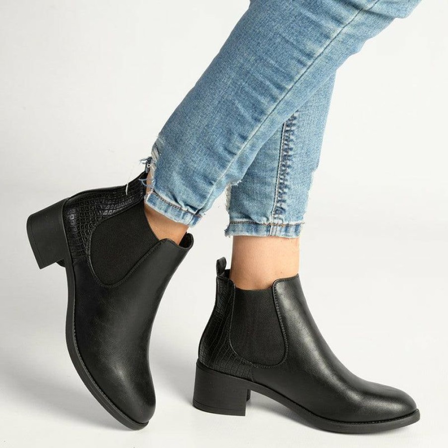 * Madison Ali Gusset Boot- Black Reasonable Price Madison Heart Of New York Boots