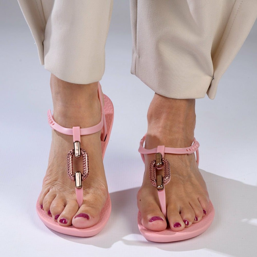 * Ipanema Chain Link Thong Sandals Pink New Sandals