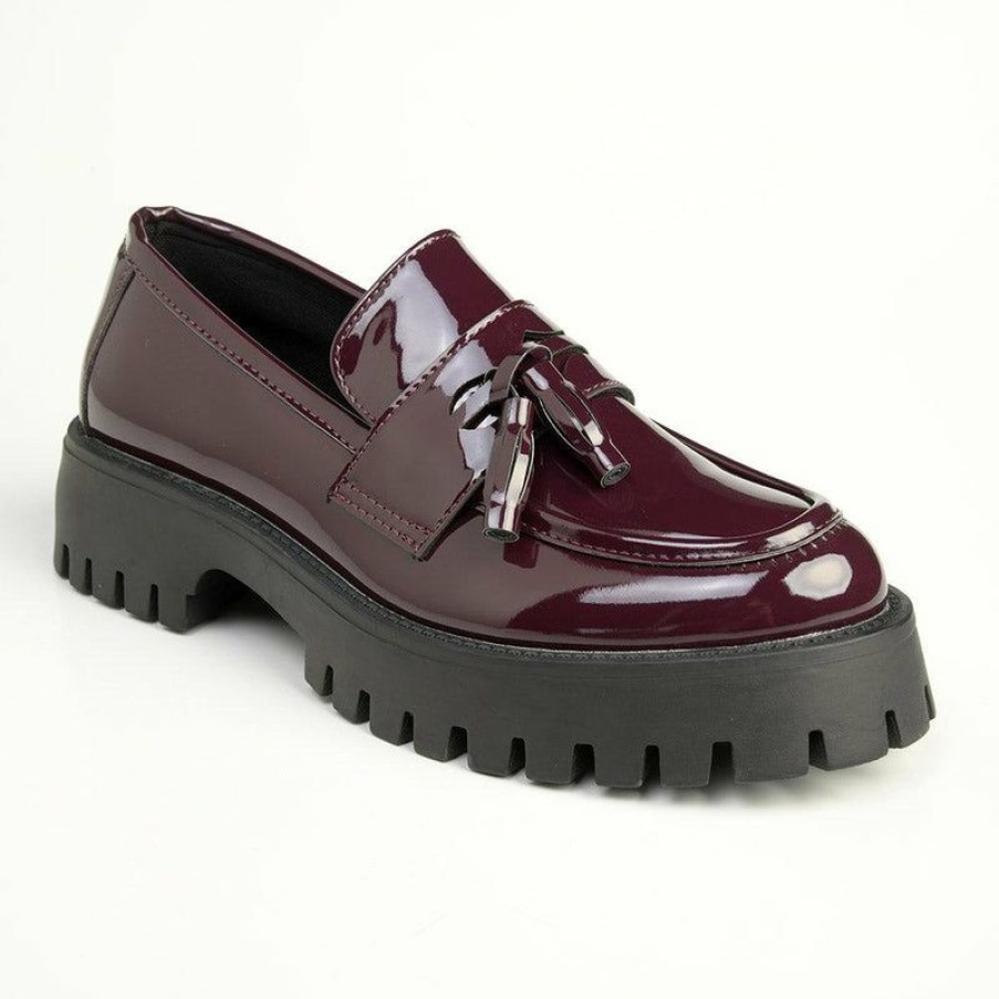 * Madison Bella Tassle Slip On Loafer Wine Cheap Online Madison Heart Of New York Brogues