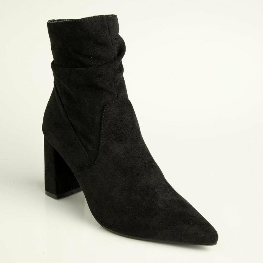 * Madison Andi Rouched Block Heel Ankle Boot Black Crazy Deals Madison Heart Of New York Boots