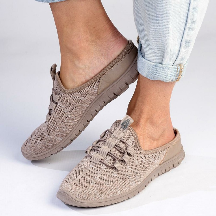 * Soft Style By Hush Puppy Nansi Mule Sneaker Taupe Limit Offer Sneakers