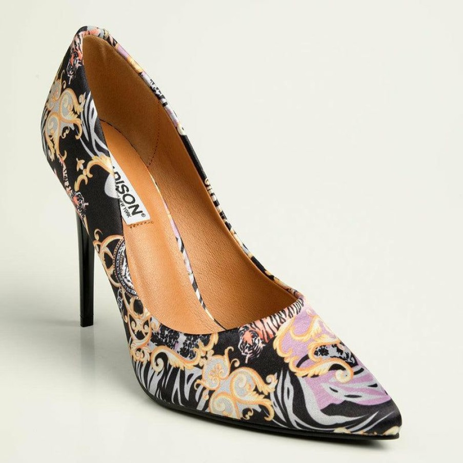 * Madison Maxine Printed Court Heels Black Limit Offer Madison Heart Of New York Heels