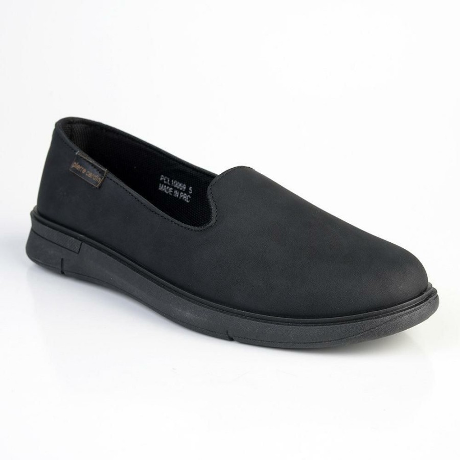 * Pierre Cardin Lynette Casual Slip On- Black Mono Best Price Brogues