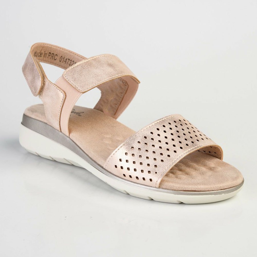 * Soft Style By Hush Puppies Gina Strap Sandals Rose Gold Cheap Online Soft Style By Hush Puppy Slippers & Flats