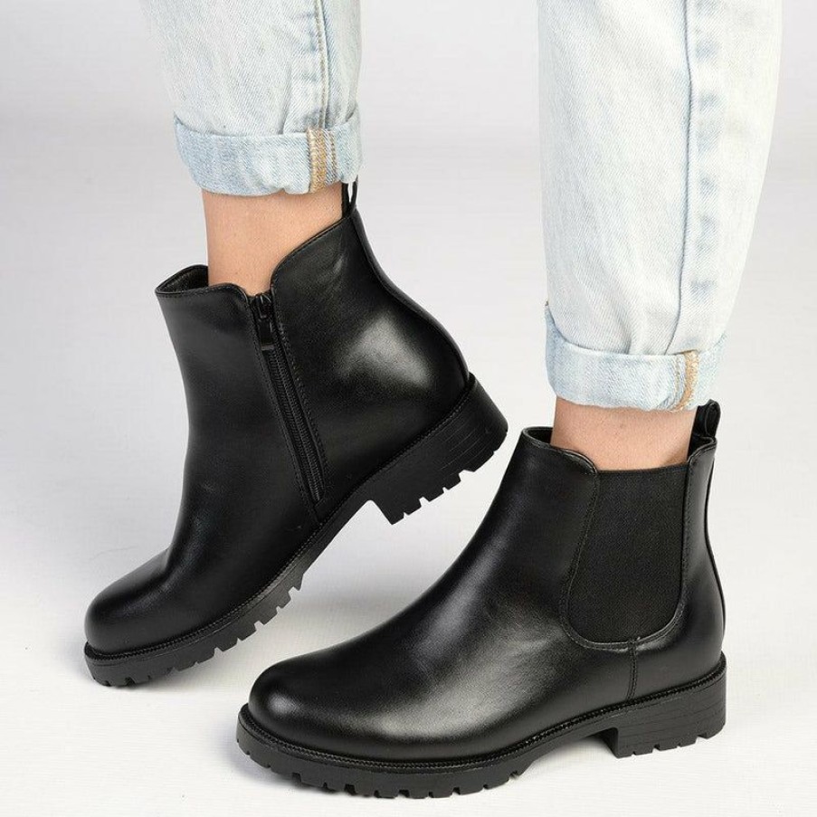 * Soft Style By Hush Puppy Samcha Gusset Boot Black Hot Selling Boots