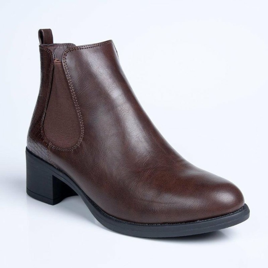 * Madison Ali Gusset Boot- Chocolate Top Selling Madison Heart Of New York Boots