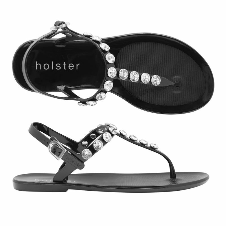 * Holster Stargaze Glam Thong Sandals Black Crazy Deals Slippers & Flats