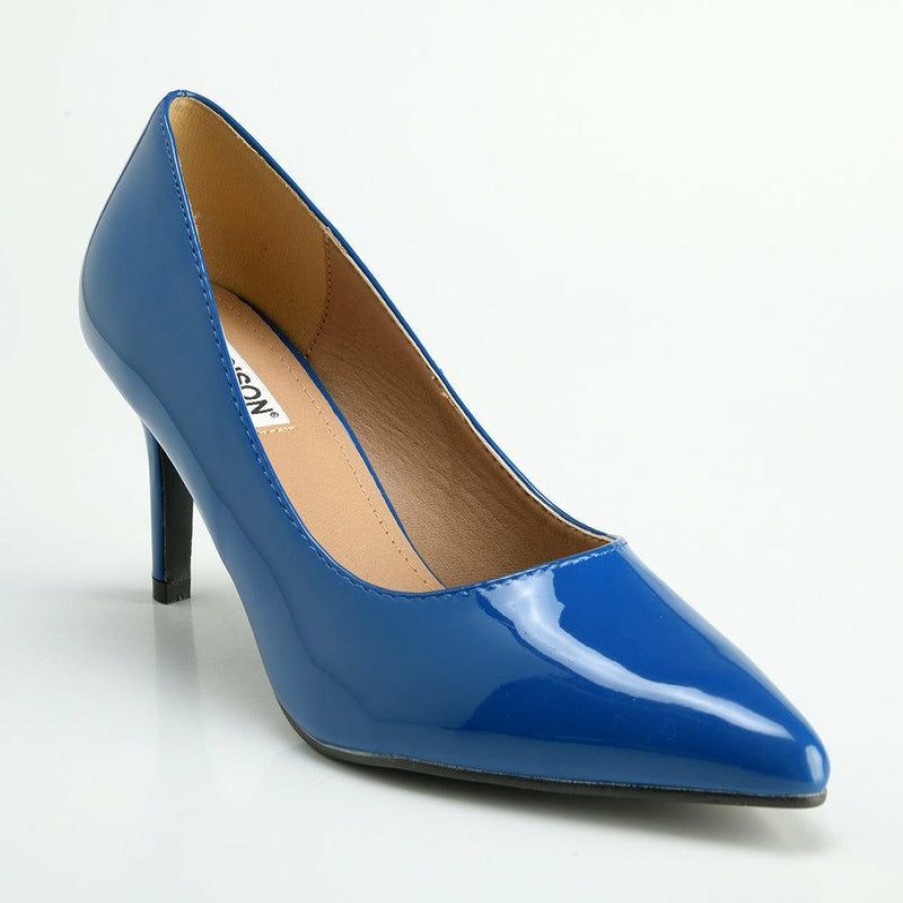 * Madison Penny 2 Court Heels Blue With Discount Madison Heart Of New York Heels