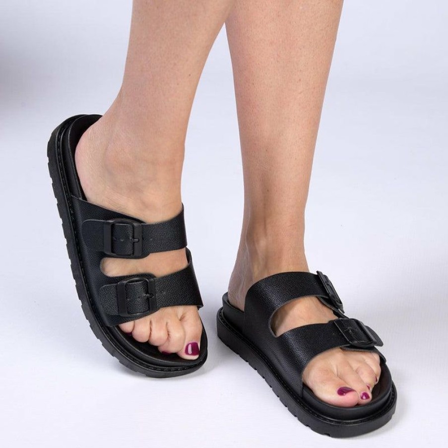 * Madison Crystal Platform Sandals Black 100% Guarantee Madison Heart Of New York Slippers & Flats