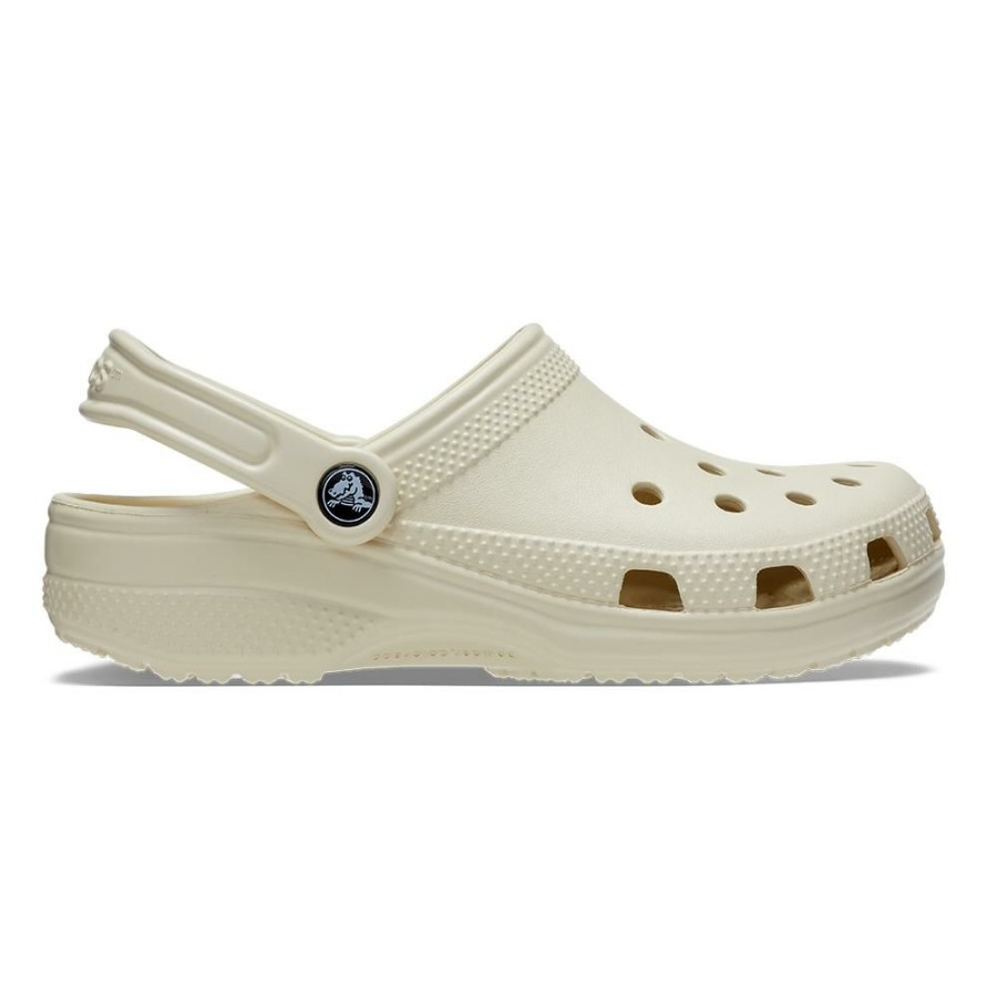 * Crocs Classic Clog With Slingback Bone New Slippers & Flats