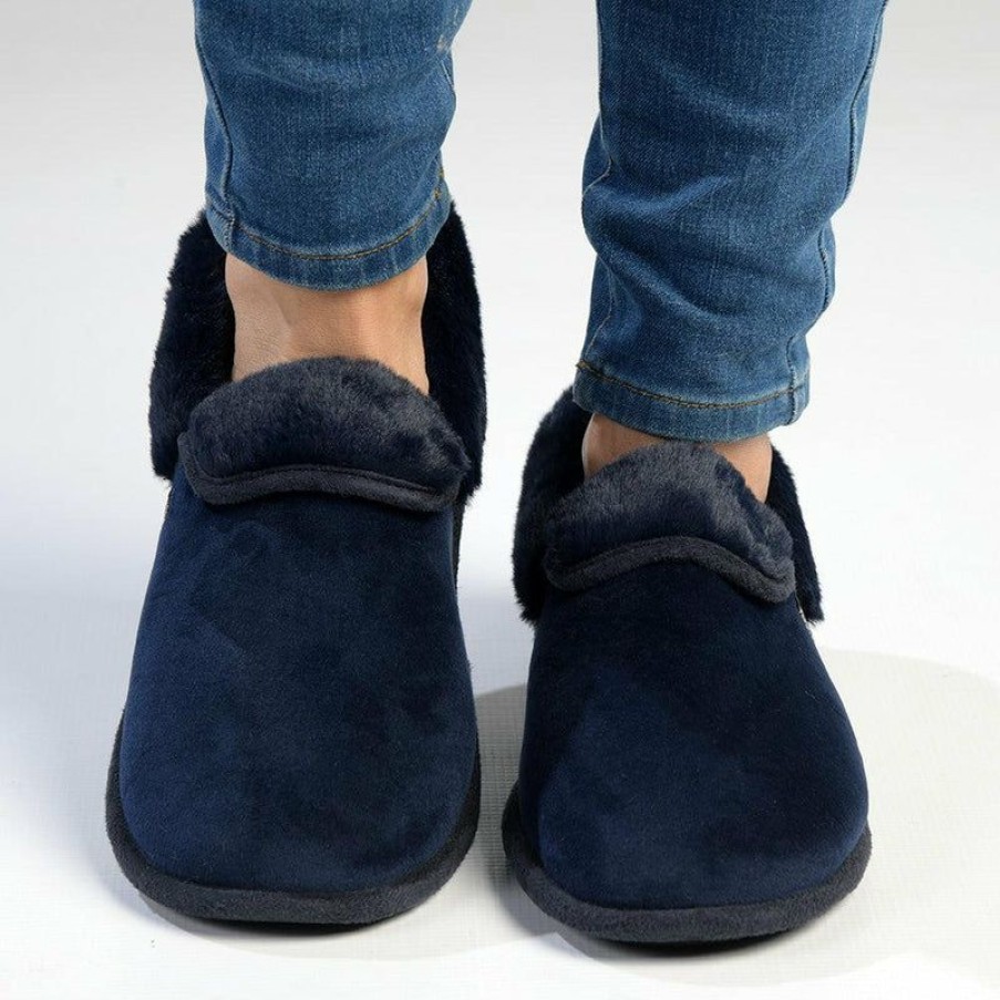 * Hush Puppy Lua Slippers Navy New Slippers & Flats