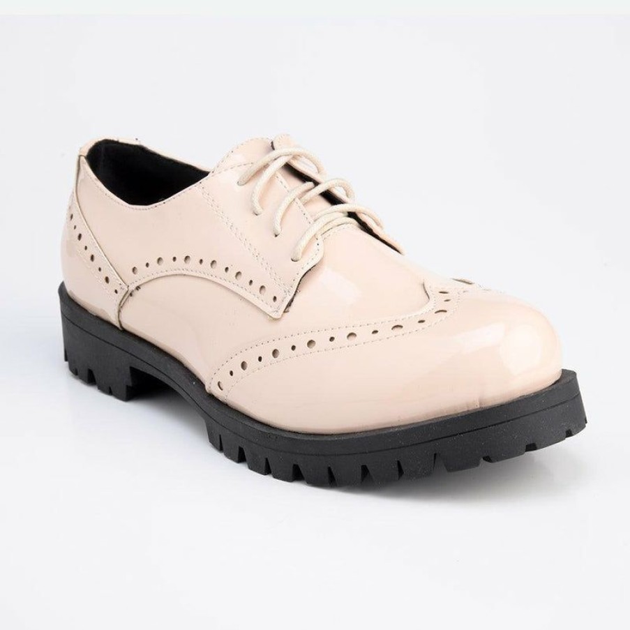 * Madison Darcy Lace Up Brogue Nude Lower Price Madison Heart Of New York Brogues