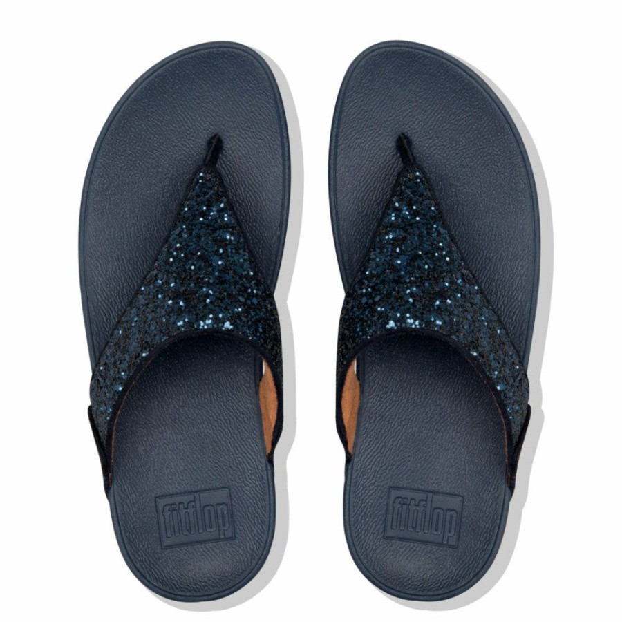 * Fit Flop Lulu Glitter Flip Flop Midnight Navy With Discount Slippers & Flats