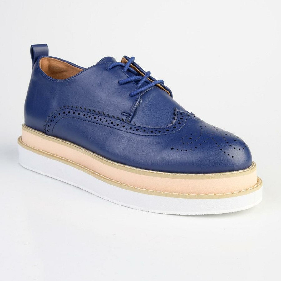 * Madison Maya 2 Lace Up Brogues Dark Blue Best Guaranteed Madison Heart Of New York Brogues