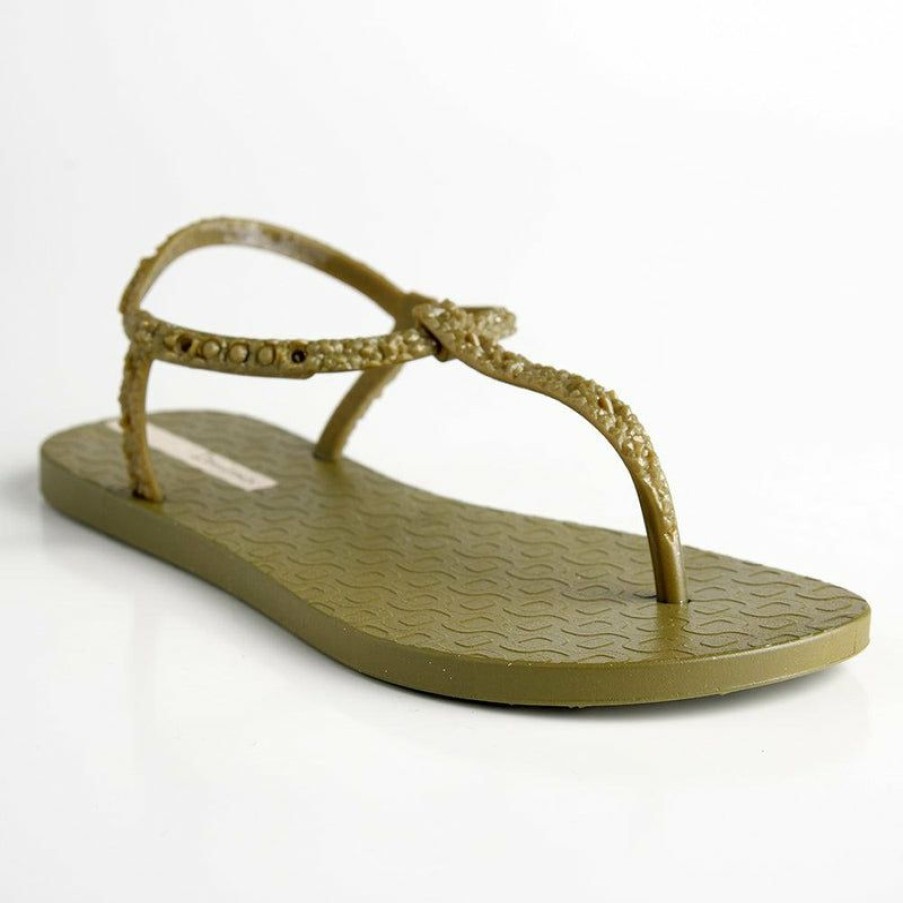 * Ipanema Lux Flat Sandal Green Sale Slippers & Flats