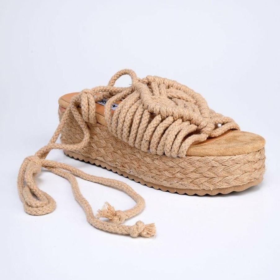 * Madison Cherish Rope Espadrilles Dark Nude Top Selling Madison Heart Of New York Wedges