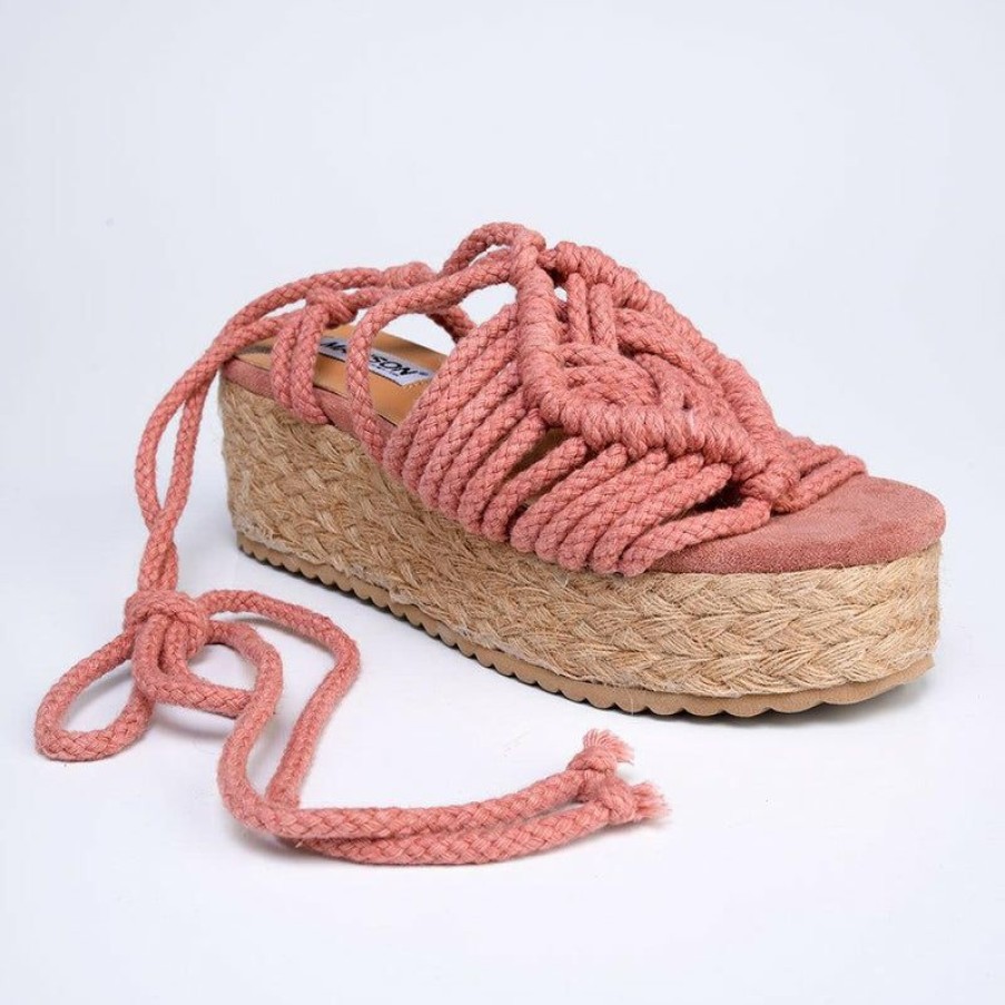 * Madison Cherish Rope Espadrilles Dark Blush Sale Madison Heart Of New York Wedges