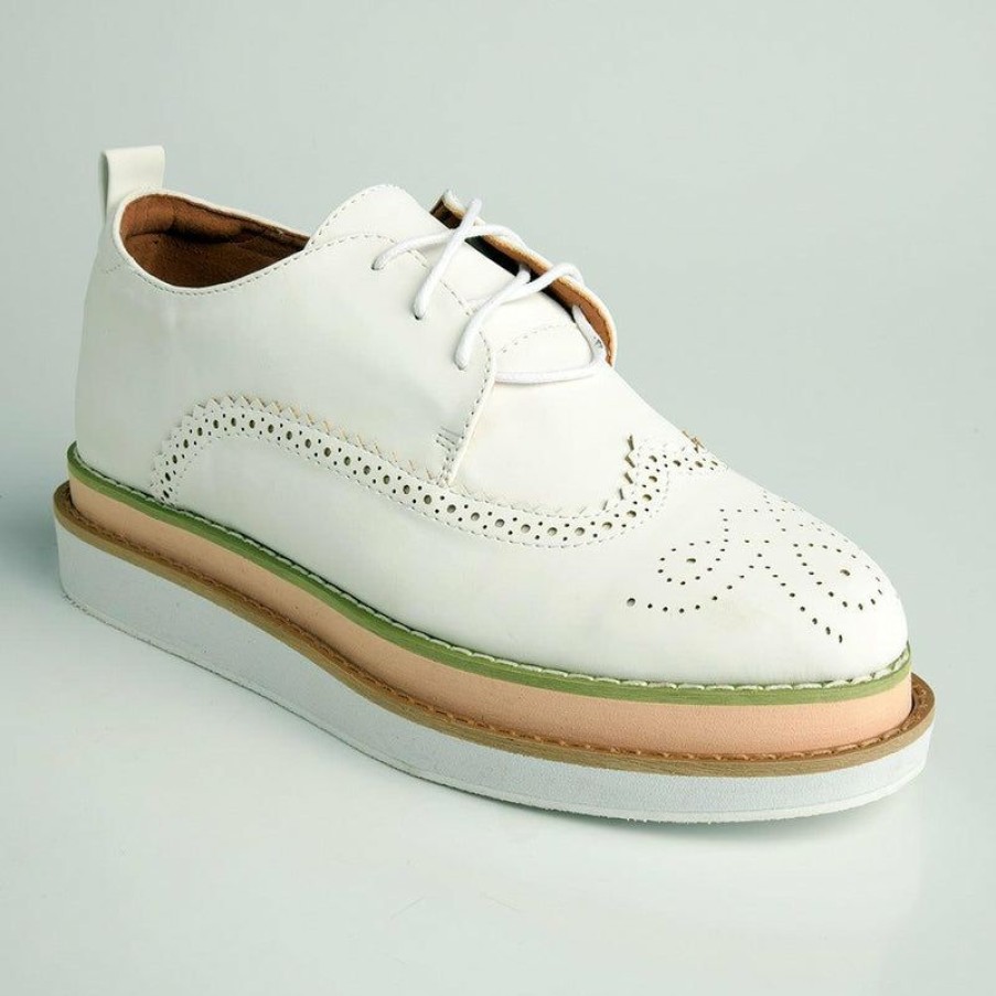 * Madison Mata Lace Up Brogues White Best Sale Madison Heart Of New York Brogues