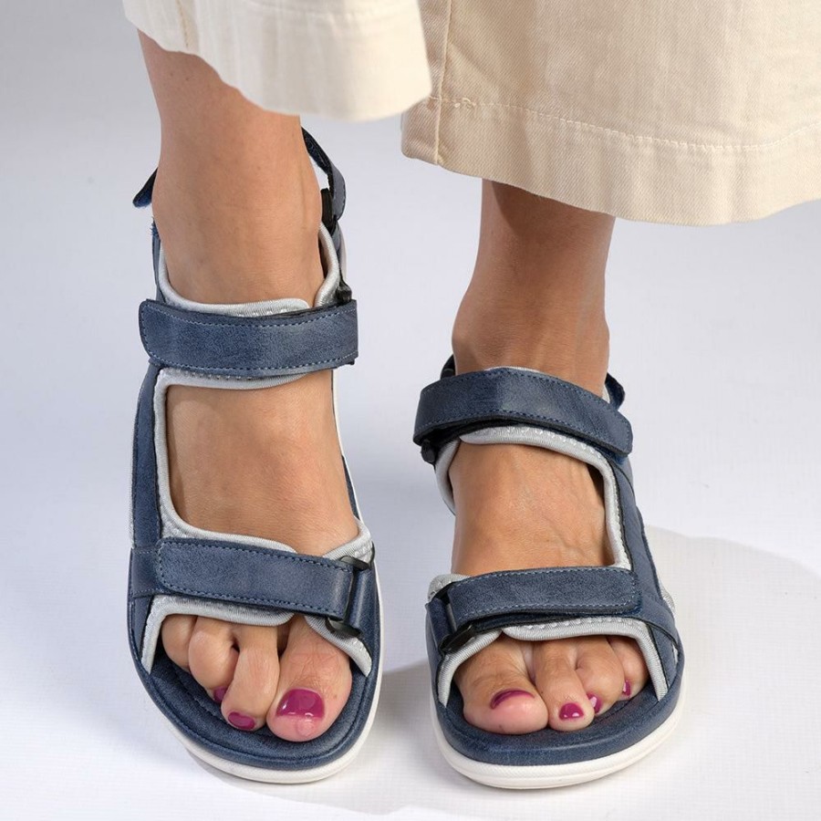 * Alessio Dorsey Strap Adventure Sandals Blue Best Price Slippers & Flats