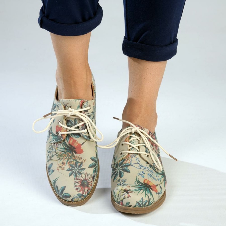 * Soft Style By Hush Puppy Tyler Floral Natural With Discount Brogues