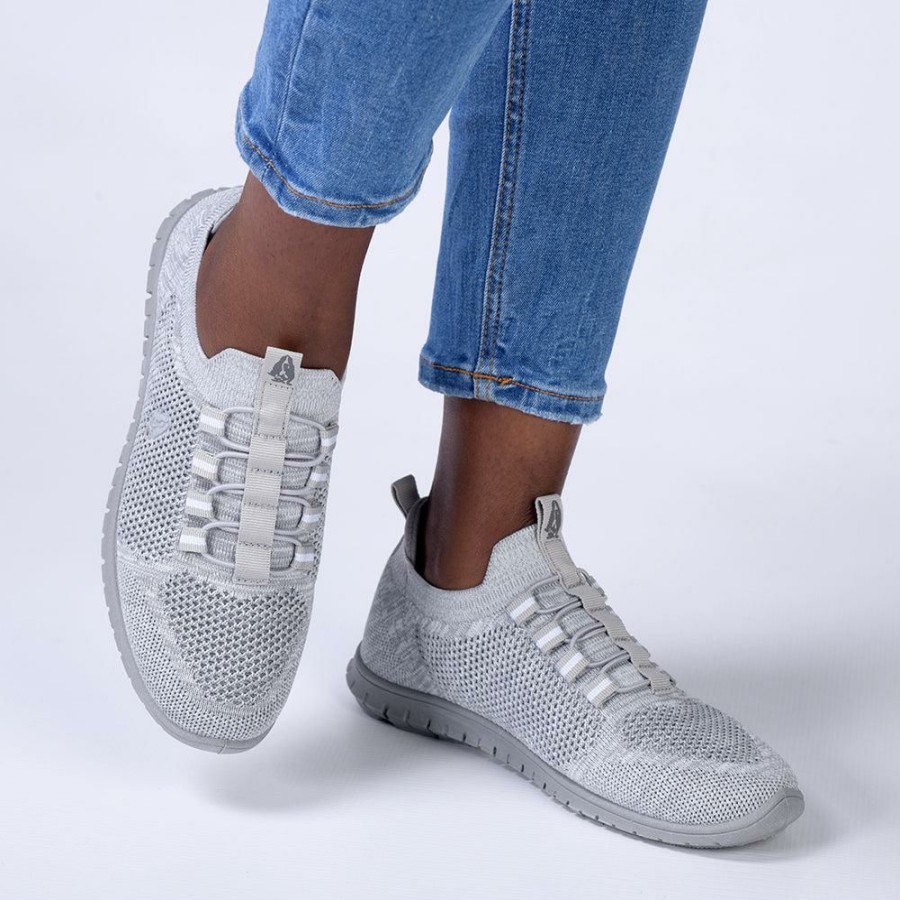 * Soft Style By Hush Puppy Nantale Melange Sneaker Grey Lower Price Sneakers