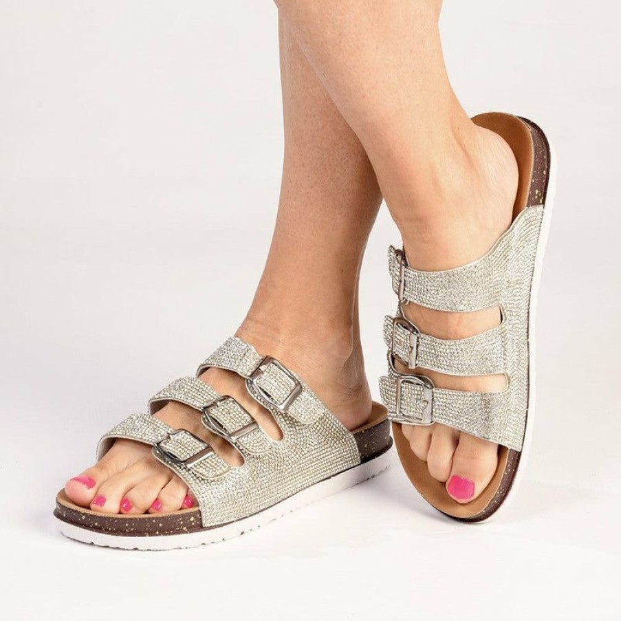 * Madison Betty Bling Sandals Silver Lower Price Madison Heart Of New York Sandals