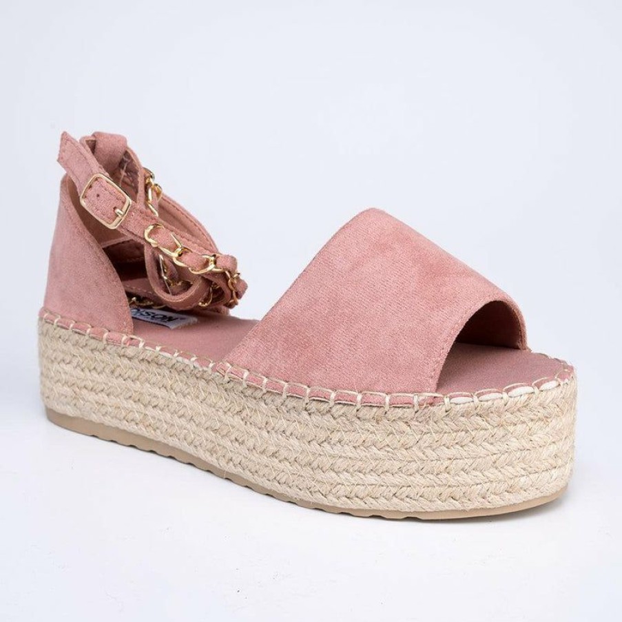 * Madison Clarke Open Toe Espadrille Platforms Blush Sale Madison Heart Of New York Wedges