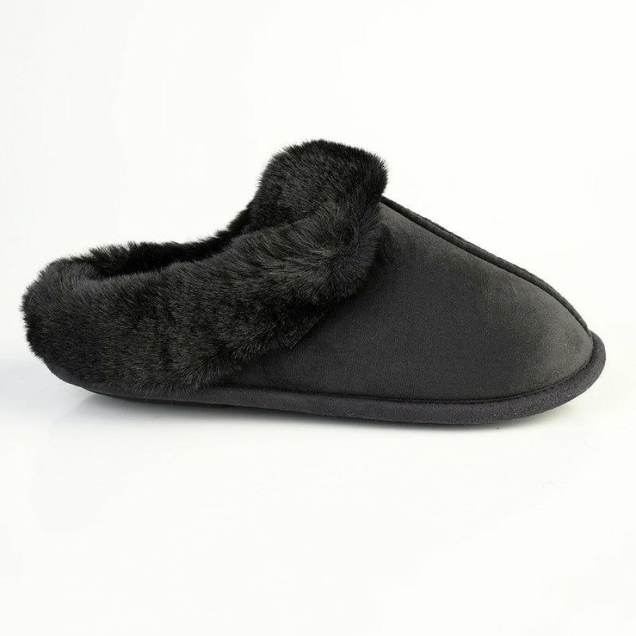 * Hush Puppies Virginia Open Back Slippers Black Reasonable Price Hush Puppy Slippers & Flats