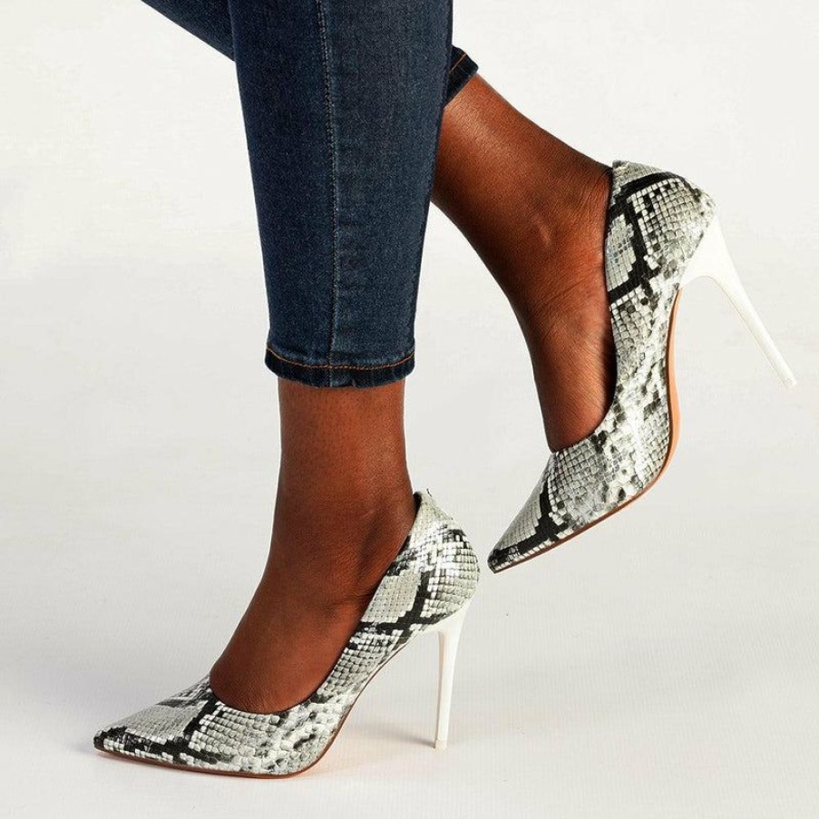 * Madison Bexley High Stilletto Court White Multi Sale Madison Heart Of New York Heels