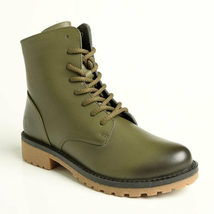 * Hush Puppy Marteni Ll Leather Boot Olive Good Quality Boots