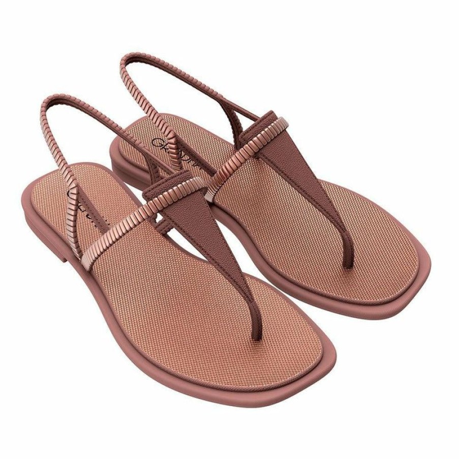 * Grendha Ladies Thong Sandals Nude With Discount Sandals