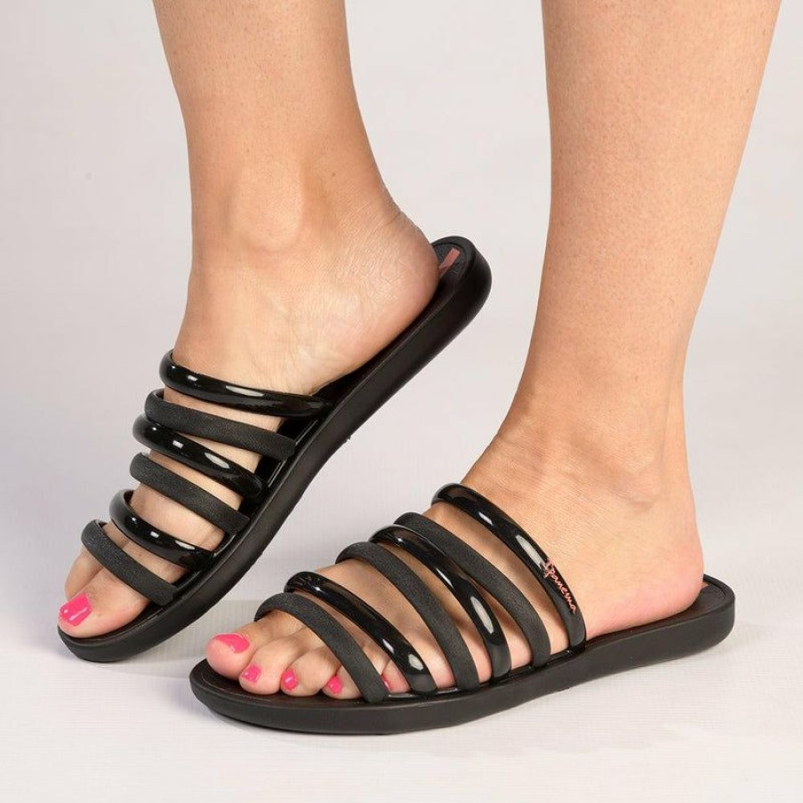 * Ipanema Push In Sandals Black Crazy Deals Slippers & Flats