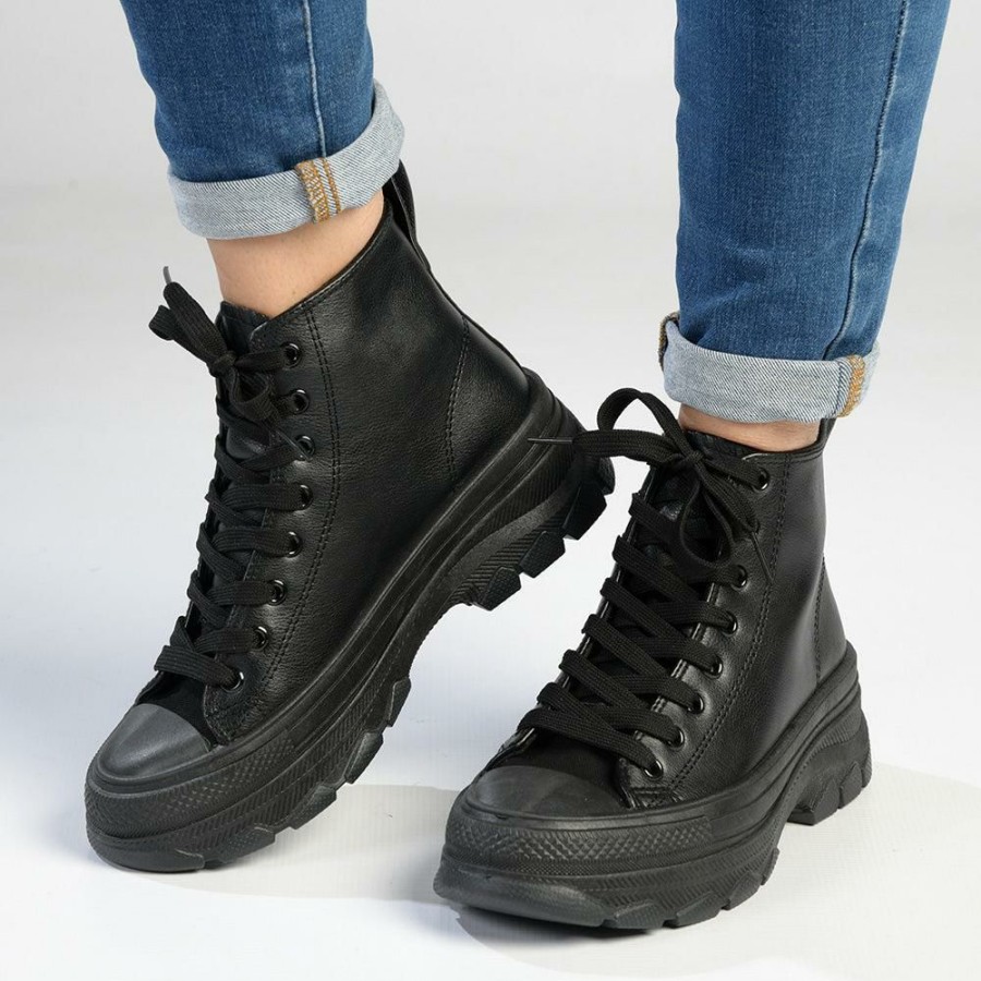 * Madison Hi-Cut Sabrina Sneakers Black Mono Limit Offer Madison Heart Of New York Sneakers