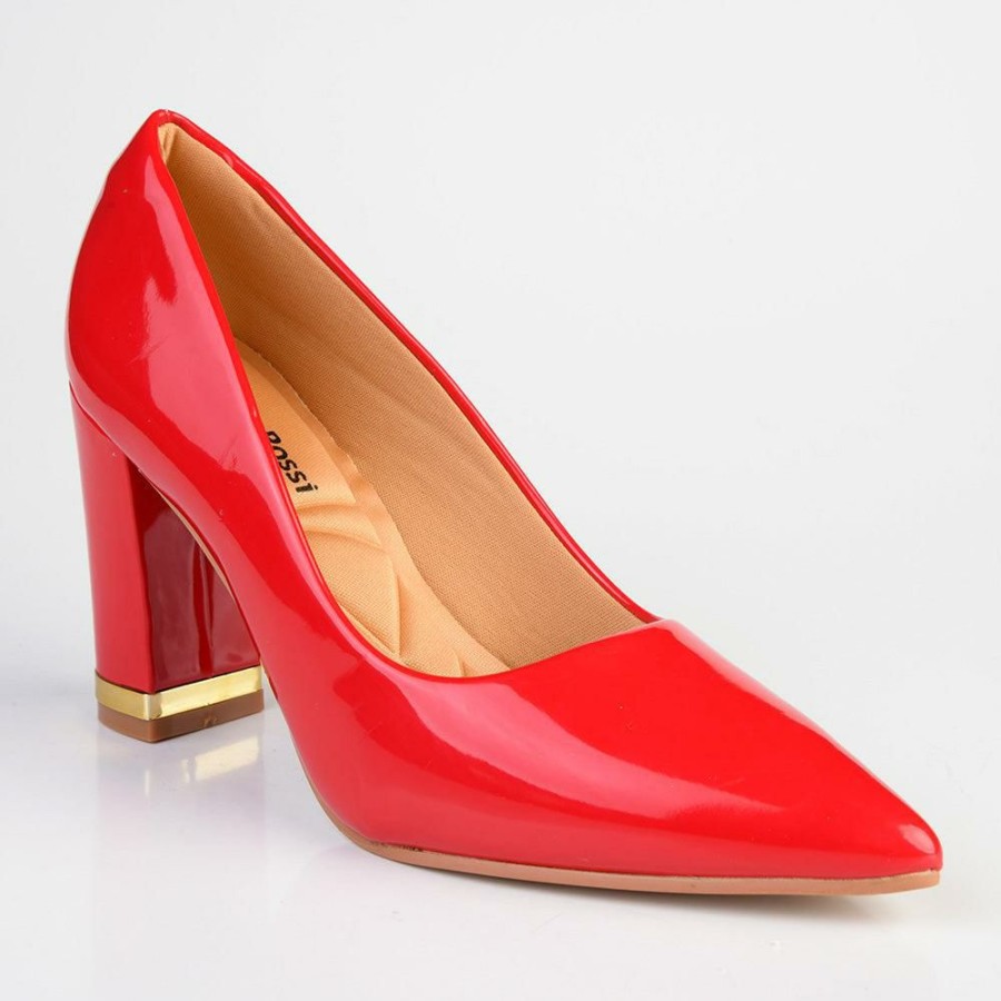 * Franco Rossi Danita Block Court Heel Red Online Sale Heels