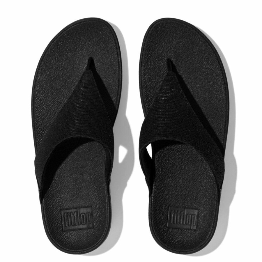 * Fit Flop Lulu Shimmerflux Flip Flop Black Online Sale Slippers & Flats