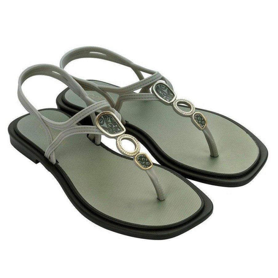 * Grendha Ladies Thong Sandals Green With Discount Sandals