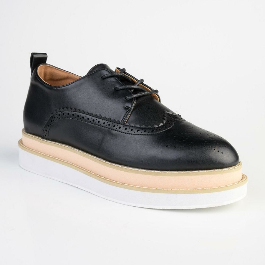 * Madison Maya 2 Lace Up Brogues Black Top Selling Madison Heart Of New York Brogues