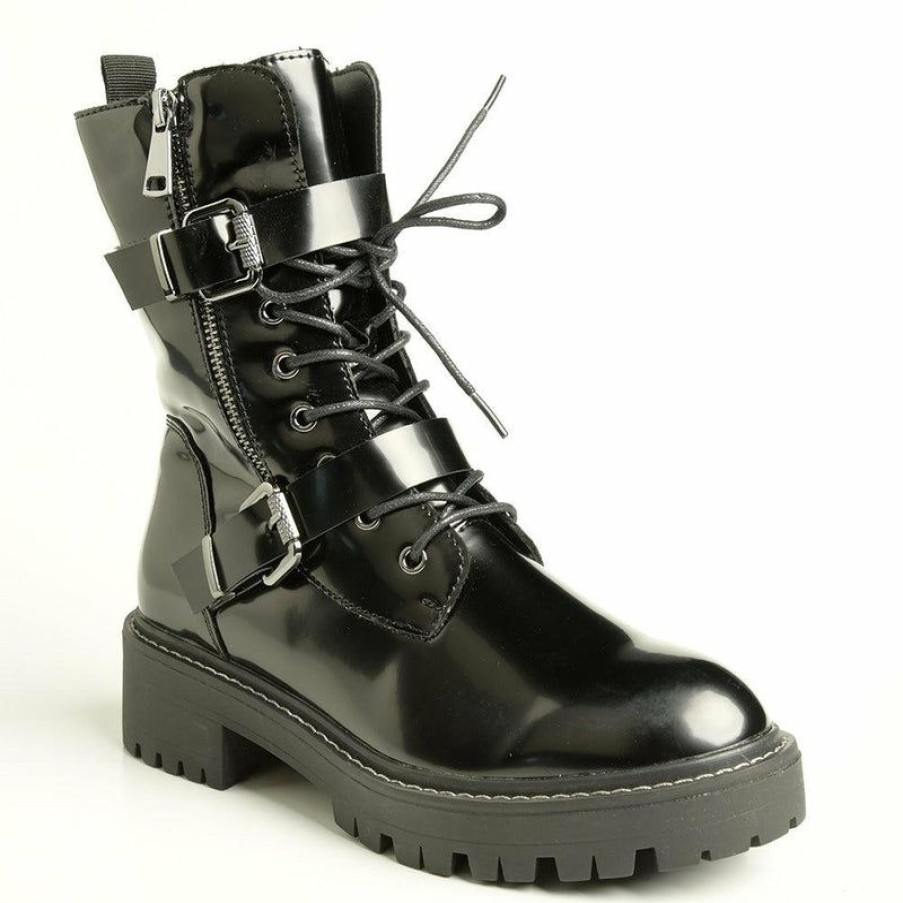 * Alessio Rosanne Double Buckle Boot Black Online Boots