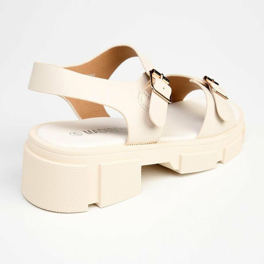 * Madison Amber Chunky Sandals- Nude Best Sale Madison Heart Of New York Sandals