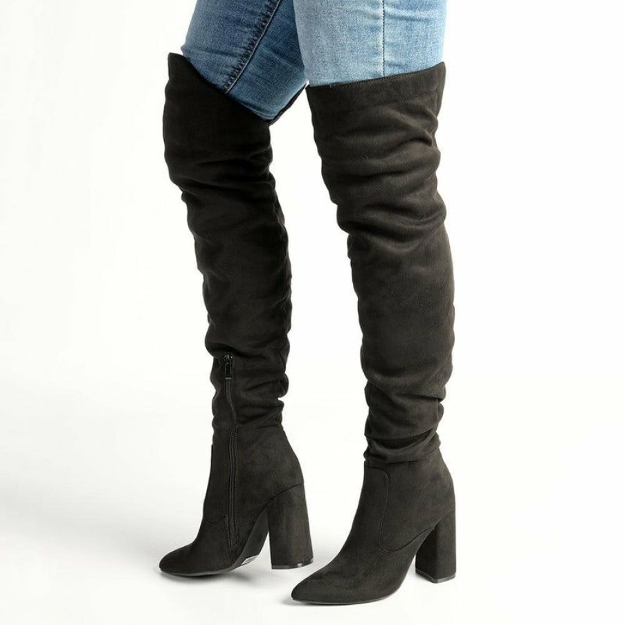 * Madison Portia Long Boots Black Closeout Sale Madison Heart Of New York Boots