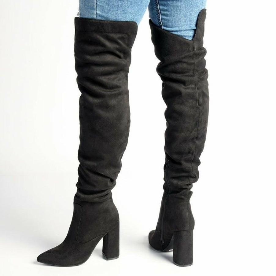 * Madison Portia Long Boots Black Closeout Sale Madison Heart Of New York Boots