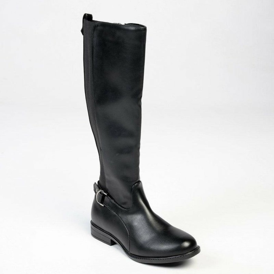 * Franco Rossi Gina Long Boot With Gusset Black New Boots