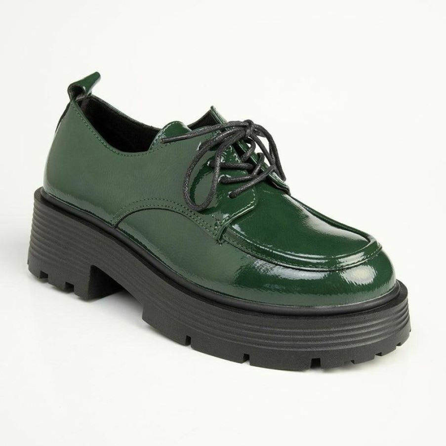 * Madison Kia Chunky Brogue Dark Green New Madison Heart Of New York Brogues